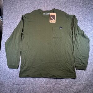 Fintech Mens Heavy Duty Long Sleeve Pocket T-Shirt Rifle Green XL FMLGTHOLD5-314